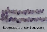 CTD1642 Top drilled 10*20mm - 15*25mm faceted nuggets amethyst beads