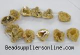 CTD1681 Top drilled 15*25mm - 30*35mm nuggets druzy agate beads