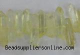 CTD1690 Top drilled 5*15mm - 7*35mm sticks dyed white crystal beads