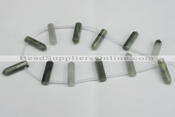 CTD1801 Top drilled 10*30mm - 10*32mm sticks seaweed quartz beads