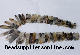 CTD1917 Top drilled 6*20mm - 10*60mm sticks montana agate beads