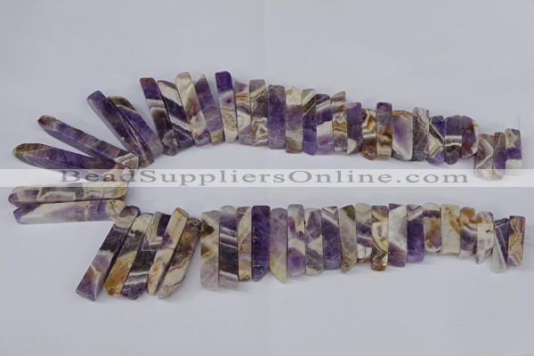 CTD1979 Top drilled 8*20mm - 10*55mm sticks dogtooth amethyst beads