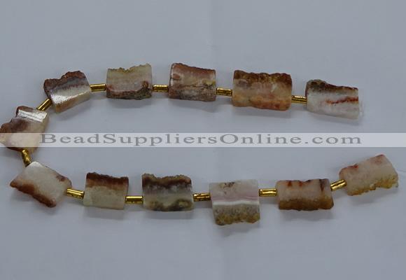 CTD1993 Top drilled 18*25mm - 20*25mm freeform druzy citrine beads