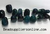 CTD2134 Top drilled 15*25mm - 18*25mm freeform agate beads