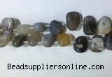 CTD2147 Top drilled 15*25mm - 18*25mm freeform agate beads