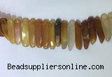 CTD2162 Top drilled 8*20mm - 10*40mm sticks agate gemstone beads