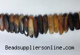 CTD2171 Top drilled 8*20mm - 10*40mm sticks agate gemstone beads