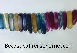 CTD2173 Top drilled 8*20mm - 10*40mm sticks agate gemstone beads