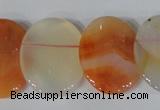 CTD22 Top drilled 20*30mm oval agate gemstone beads wholesale