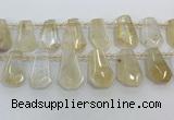 CTD2267 Top drilled 16*28mm - 20*30mm faceted freeform citrine beads