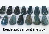 CTD2276 Top drilled 16*28mm - 20*30mm faceted freeform apatite beads