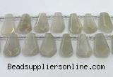 CTD2332 Top drilled 16*18mm - 20*30mm faceted freeform moonstone beads