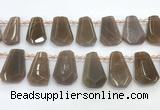 CTD2335 Top drilled 16*18mm - 20*30mm faceted freeform moonstone beads