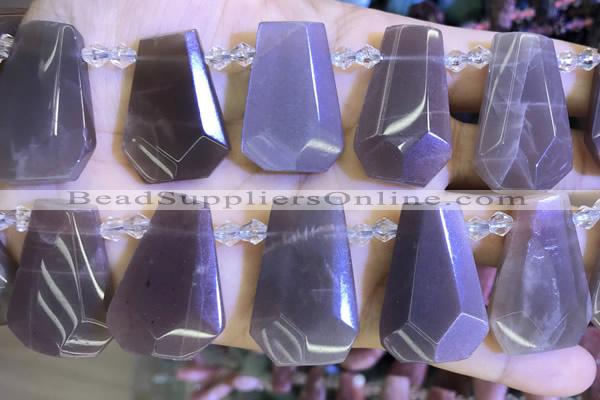 CTD2336 Top drilled 16*18mm - 20*30mm faceted freeform moonstone beads