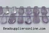 CTD2355 Top drilled 16*18mm - 20*30mm faceted freeform amethyst beads