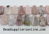 CTD2359 Top drilled 16*18mm - 20*30mm freeform pink opal beads