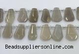 CTD2362 Top drilled 16*18mm - 20*30mm faceted freeform moonstone beads