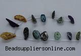 CTD2507 Top drilled 15*20mm - 25*35mm freeform druzy agate beads