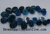 CTD2552 Top drilled 18*25mm - 30*40mm freeform agate gemstone beads