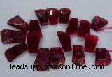 CTD2558 Top drilled 20*35mm - 30*45mm freeform agate gemstone beads