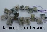 CTD2574 Top drilled 15*22mm - 25*45mm freeform druzy amethyst beads