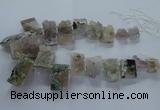 CTD2575 Top drilled 15*22mm - 25*45mm freeform druzy amethyst beads