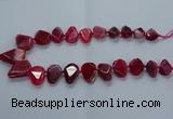 CTD2596 Top drilled 15*20mm - 25*35mm faceted freeform agate beads