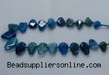 CTD2597 Top drilled 15*20mm - 25*35mm faceted freeform agate beads