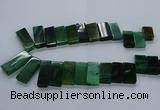 CTD2612 Top drilled 14*27mm - 16*42mm rectangle agate beads