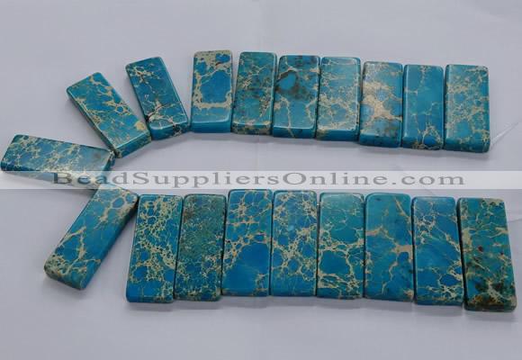 CTD2661 Top drilled 18*45mm - 20*48mm rectangle sea sediment jasper beads