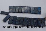 CTD2663 Top drilled 18*45mm - 20*48mm rectangle sea sediment jasper beads