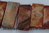 CTD2691 Top drilled 16*22mm - 16*55mm rectangle agate beads