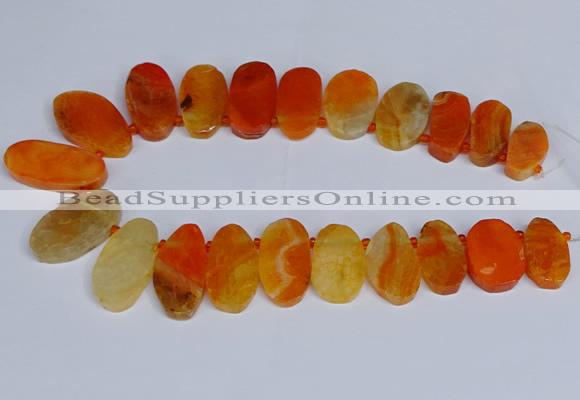 CTD2744 Top drilled 18*25mm - 22*40mm freeform agate beads