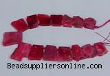 CTD2757 Top drilled 25*30mm - 35*45mm freeform agate beads