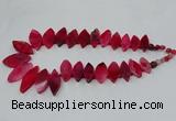 CTD2791 Top drilled 15*30mm - 25*45mm marquise agate gemstone beads