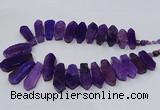 CTD2820 Top drilled 15*30mm - 18*45mm sticks agate gemstone beads