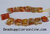 CTD2832 Top drilled 25*30mm - 35*45mm freeform agate beads