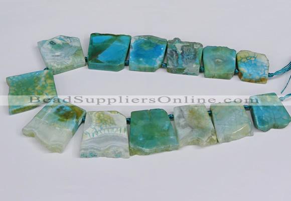 CTD2835 Top drilled 25*30mm - 35*45mm freeform agate beads