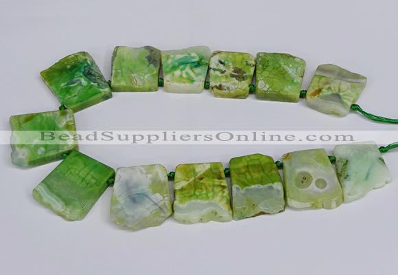 CTD2836 Top drilled 25*30mm - 35*45mm freeform agate beads