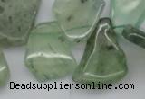 CTD305 Top drilled 15*20mm - 20*25mm freeform green rutilated quartz beads