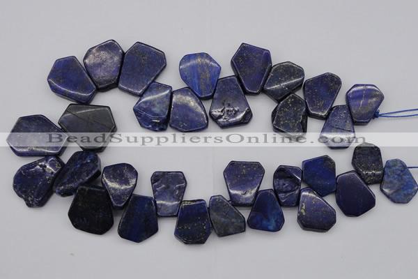 CTD308 Top drilled 15*20mm - 20*25mm freeform lapis lazuli beads