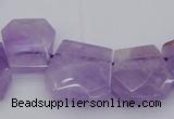 CTD311 Top drilled 15*18mm - 18*20mm freeform lavender amethyst beads