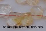 CTD315 Top drilled 15*18mm - 18*20mm faceted freeform citrine beads