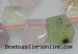 CTD317 15*18mm - 18*20mm faceted freeform multicolor quartz beads