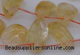 CTD323 Top drilled 15*20mm - 20*30mm freeform citrine beads