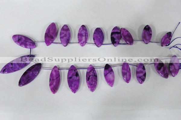 CTD34 Top drilled 10*24mm – 17*40mm marquise crazy lace agate beads