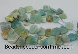 CTD3512 Top drilled 15*20mm - 25*30mm freeform amazonite beads