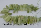 CTD3519 Top drilled 10*20mm - 12*40mm sticks New jade beads