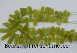 CTD3520 Top drilled 10*20mm - 12*40mm sticks Korean jade beads