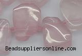 CTD3533 Top drilled 15*20mm - 25*30mm freeform rose quartz beads